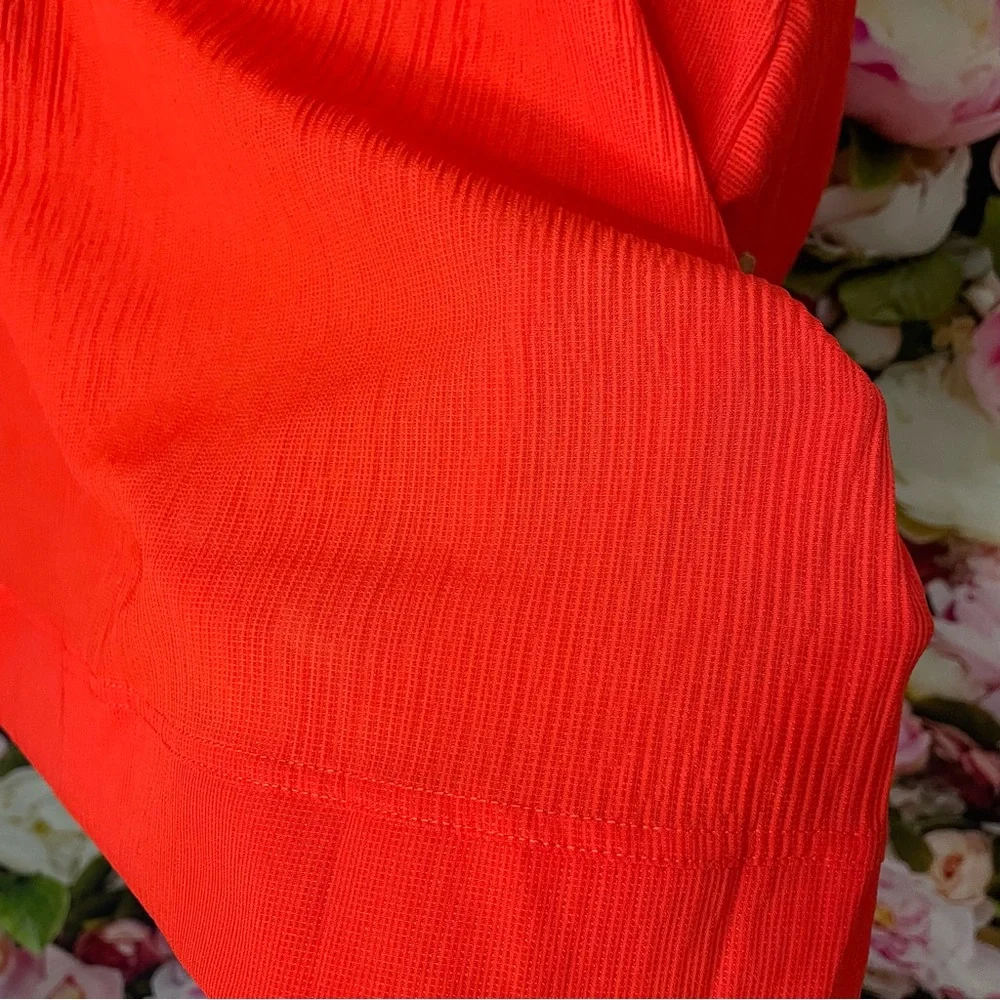 Gibson Latimer Coral Crepe Wide Sleeve Top Size M - Picture 4 of 8